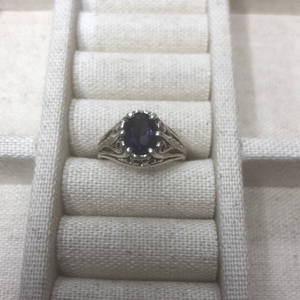 Vintage Amethyst Sterling Silver Ring